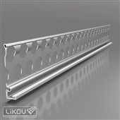 LIKOV Lišta ukončovací s PVC hranou CATNIC PZE-UC pro omítky tl. 10mm délka 3m